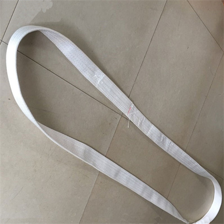White Disposable Polyester Cargo Endless Webbing Lifting Slings For Steel Pipes