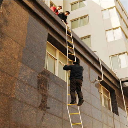 折叠式救援救生软梯 消防训练尼龙软梯 逃生安全绳梯
