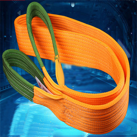 Polyester flat webbing sling with soft protected eyes