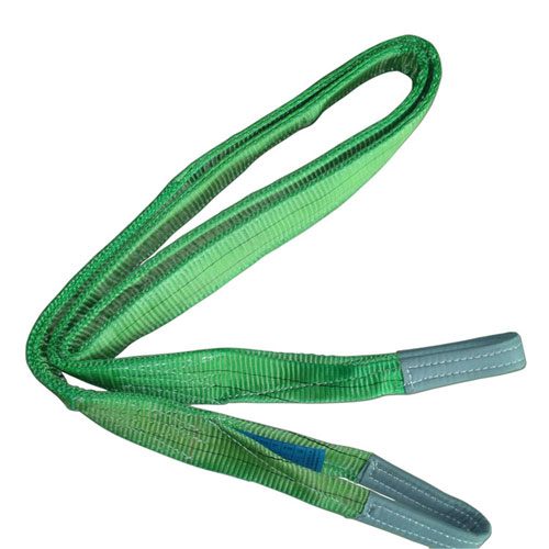One Way Belt Green Color Webbing Lifting Slings Flat Eye Web Sling CE Certification