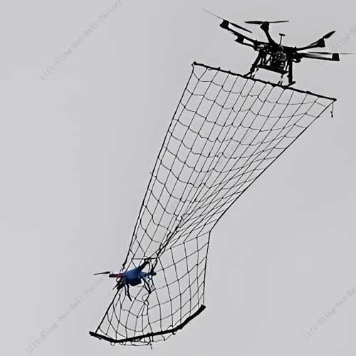 Drone defense rope net