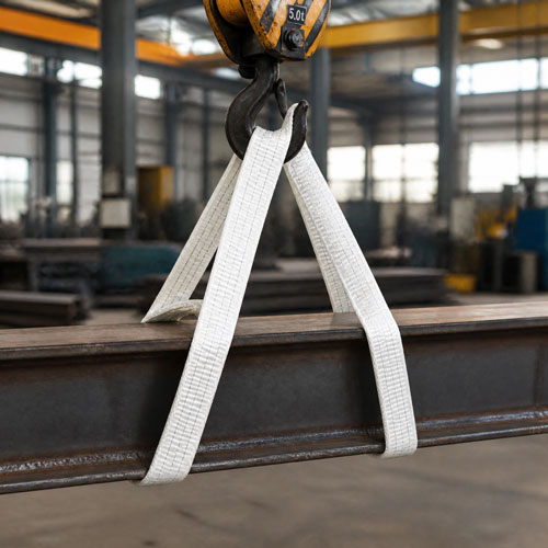 1Ton white Endless Polyester Flat Webbing Sling