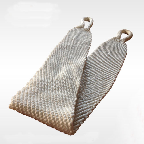 White flat braided lifting sling