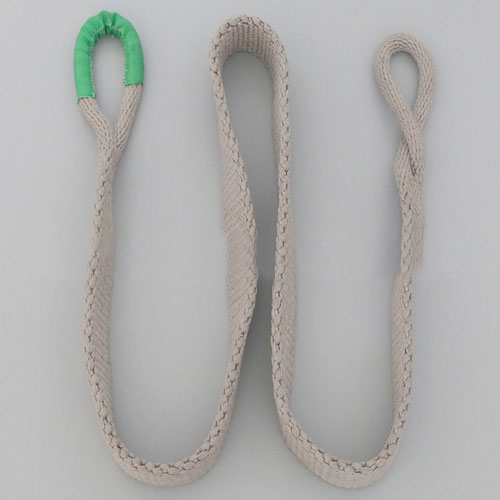 White flat braided lifting sling